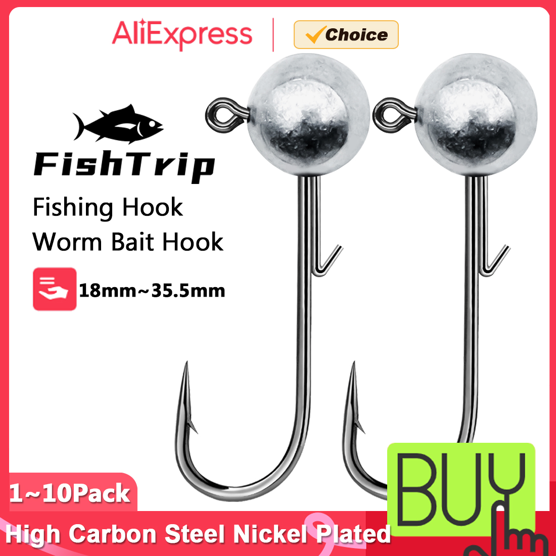 Fishing Hook Weedless - FishTrip 1 ~ 10 Buah Kail