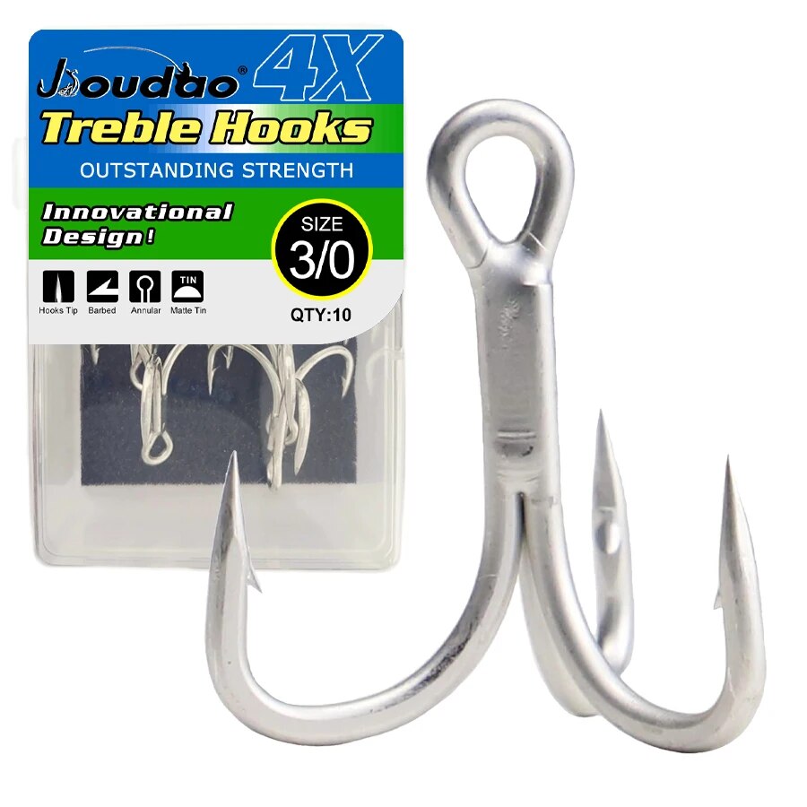 Fishing Hook Barbless - Pancing Treble kait baja karbon tinggi