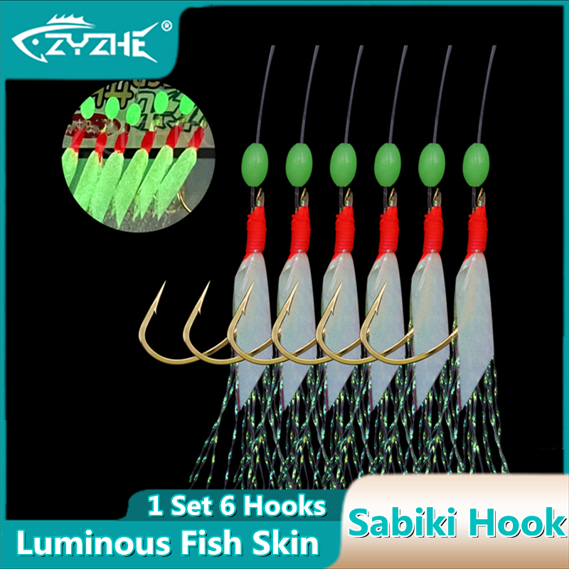 Fishing Hook Assortment - ZYZHE 1/3/5Bags Kail Pancing Sabiki Bercahaya