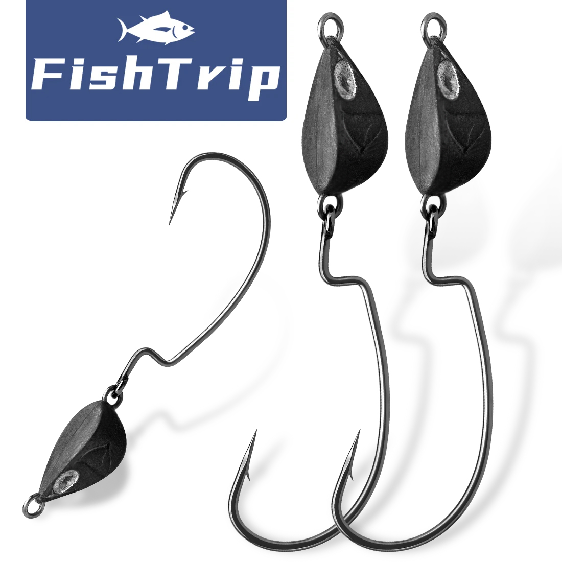 Fishing Hook Weedless - FishTrip kail pancing kepala Jig, 10