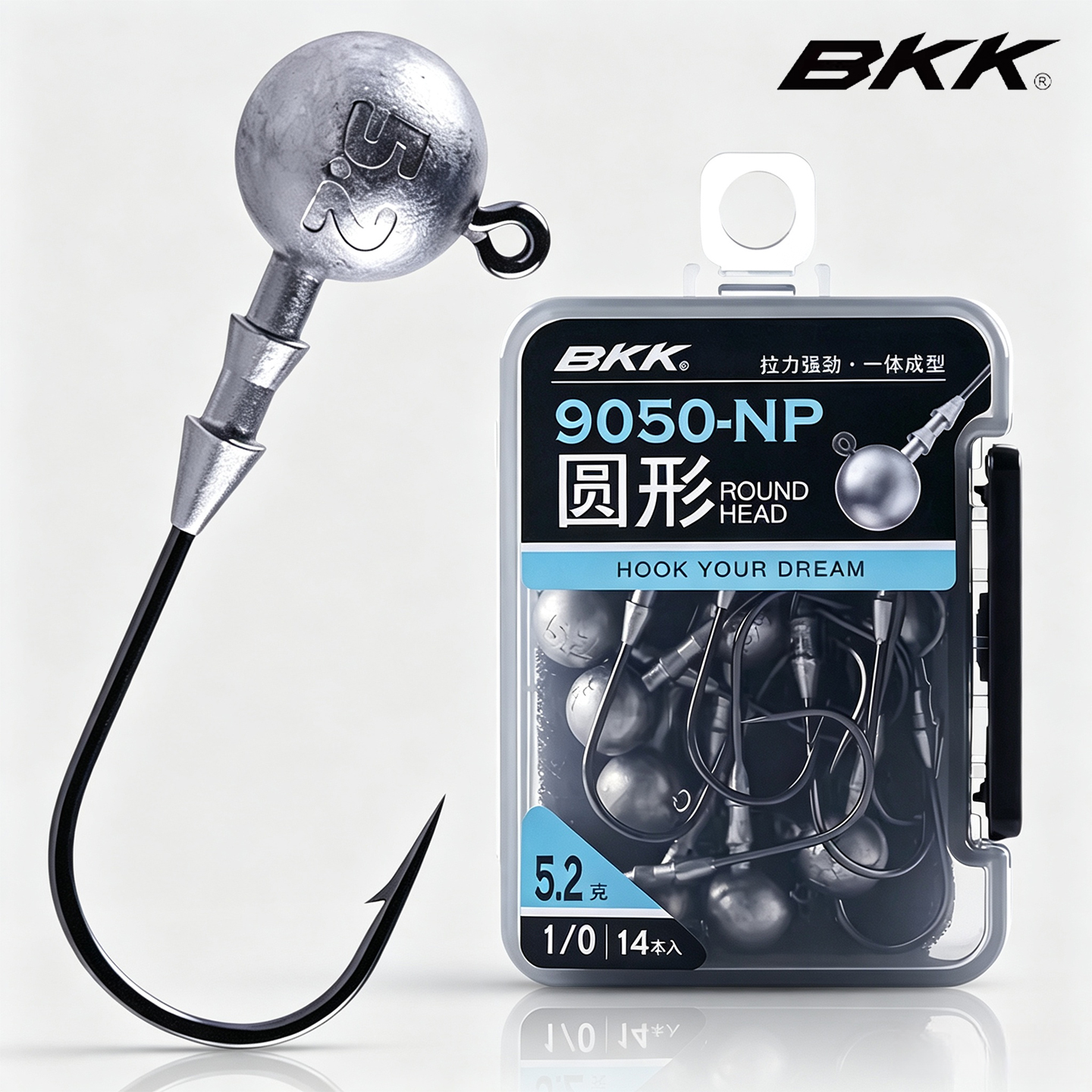 Fishing Hook Weedless - BKK 9050-NP Jig Head Hooks, Kail
