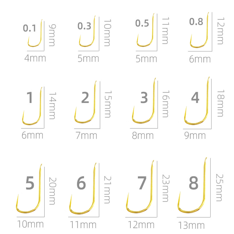 Fishing Hook Barbless - 100 Buah Shinkanto Barbless Multi-Tipe Multi-Ukuran