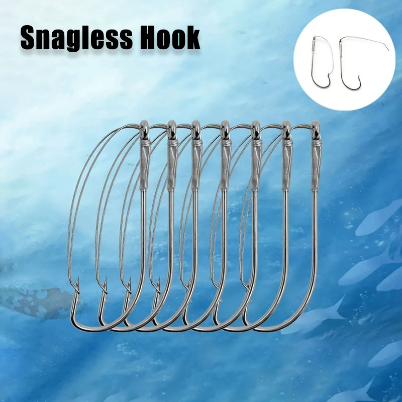 Fishing Hook Weedless - 20/40 Buah Kait Cacing Offset Tanpa