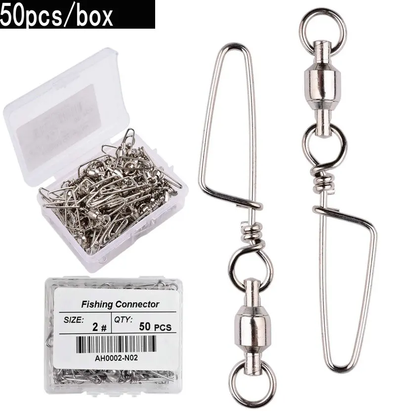 Fishing Hook Stainless Steel - 50 Buah Bantalan Bola Pancing Putar