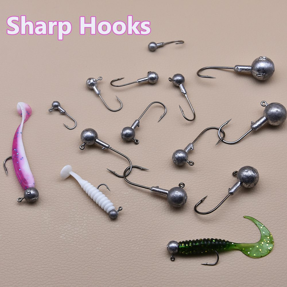 MrLurion 50pcs 1g-28g jig head - Fishing Hook Weedless ulasan dan harga