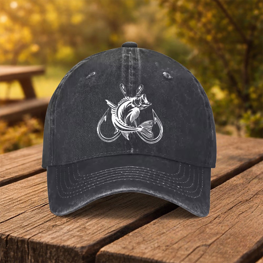 Topi Bisbol Grafis Bass Fishin - Fishing Hook Size ulasan dan harga