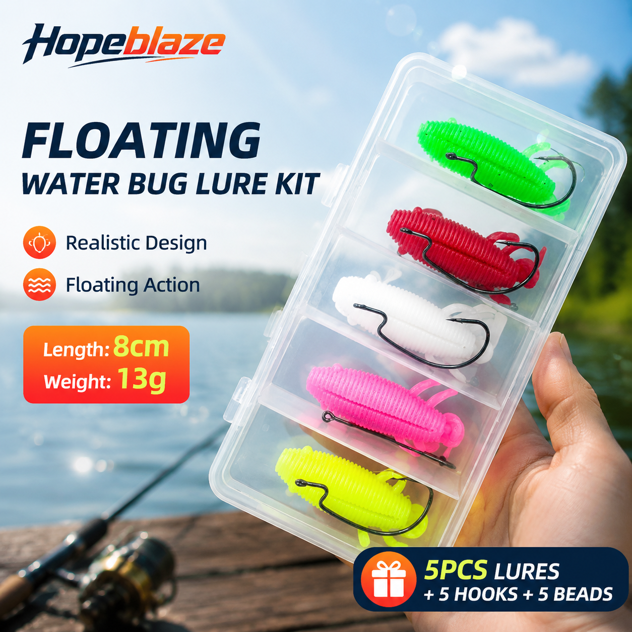 5 Buah Umpan Katak Lembut Meng - Fishing Hook Offset ulasan dan harga