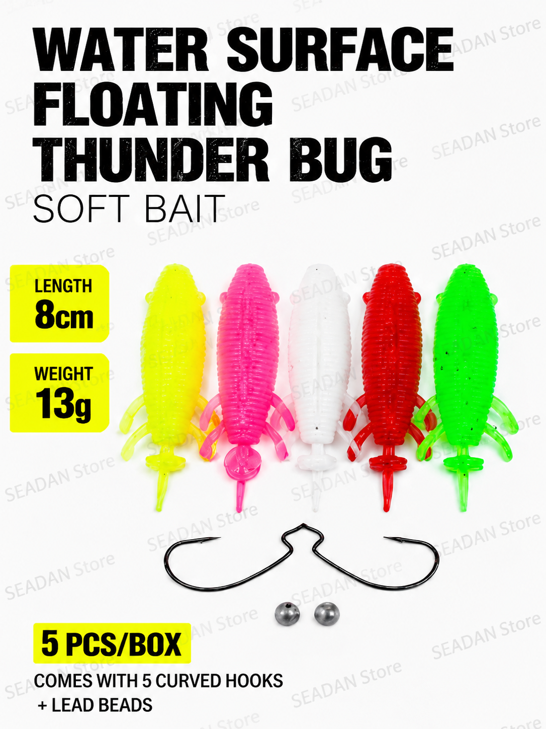 5 Buah Umpan Katak Lembut Meng - Fishing Hook Offset ulasan dan harga