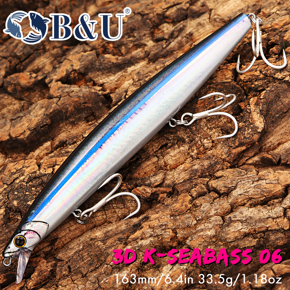 Umpan Minnow Laut B&U 163mm/33 - Fishing Hook Treble ulasan dan harga