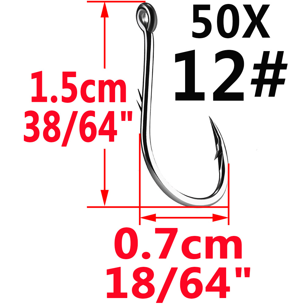 50 Buah Kait Pancing Bermata I - Fishing Hook Circle ulasan dan harga