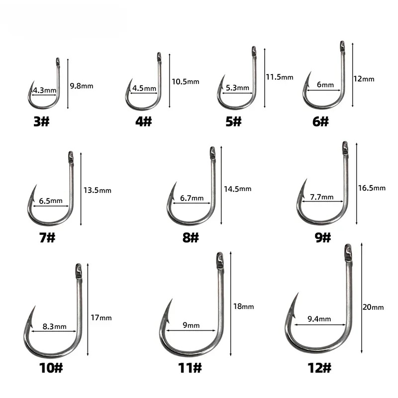 50-1600Pcs/Kotak Kail Pancing  - Fishing Hook Circle ulasan dan harga