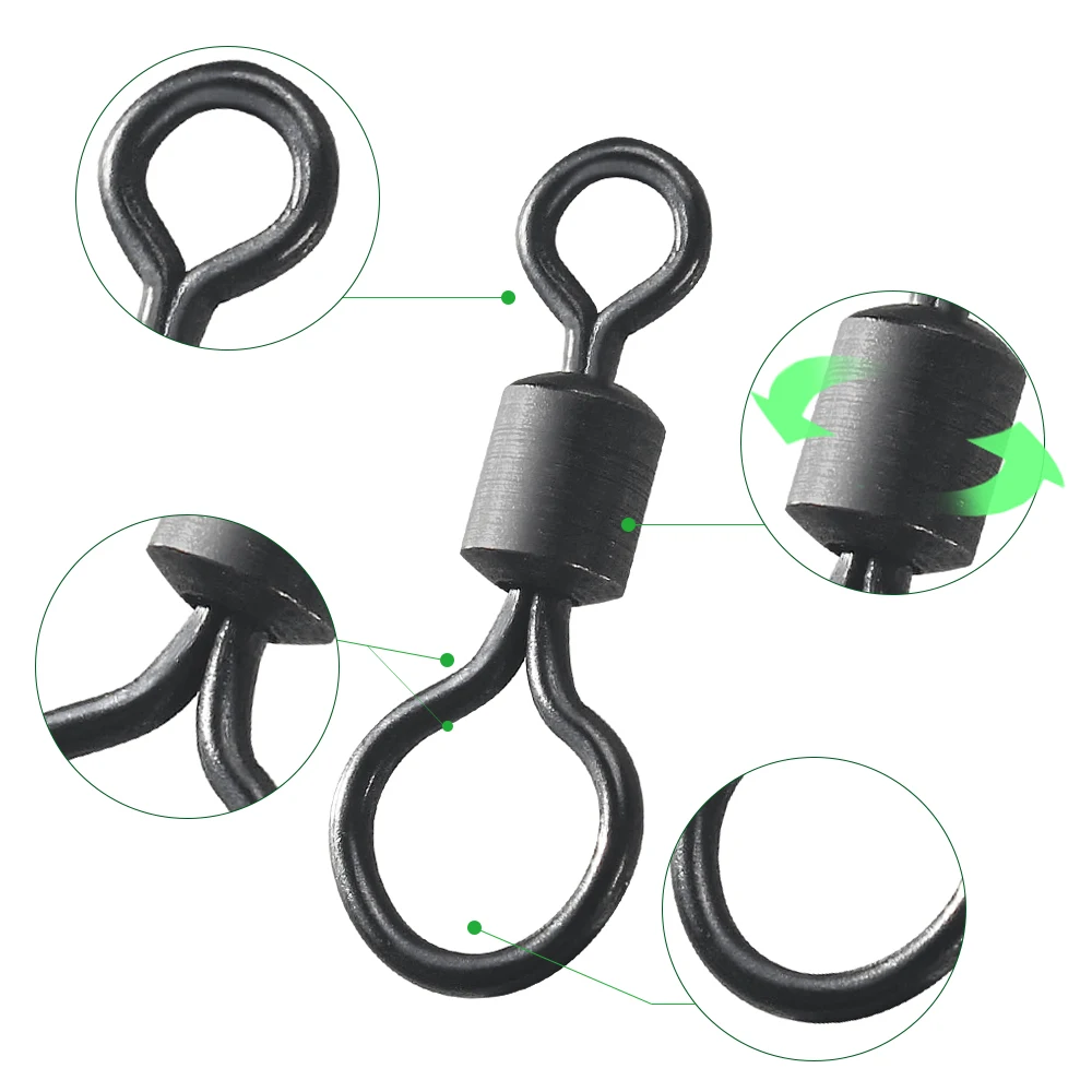100pcs Swivel Pancing Ikan Mas - Fishing Hook Size ulasan dan harga