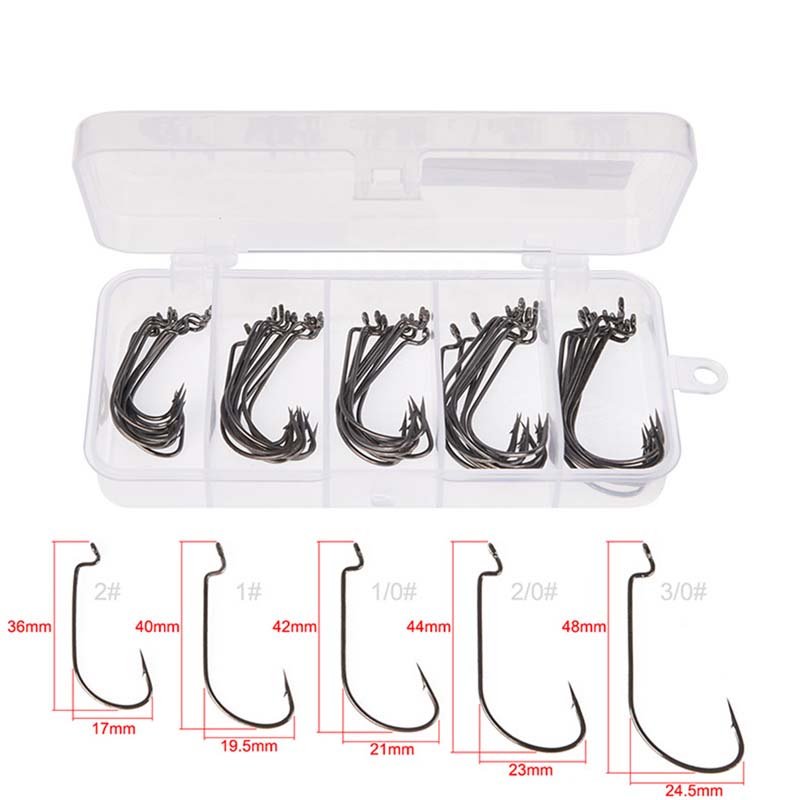 50Pcs/Kotak Kail Pancing Baja  - Fishing Hook Jig ulasan dan harga