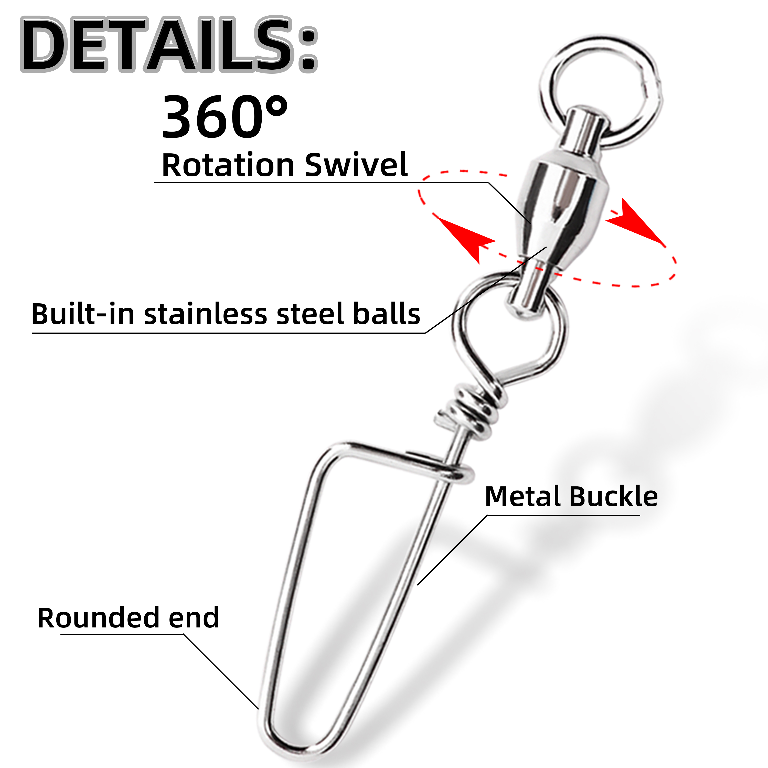 50 Buah Bantalan Bola Pancing  - Fishing Hook Stainless Steel ulasan dan harga