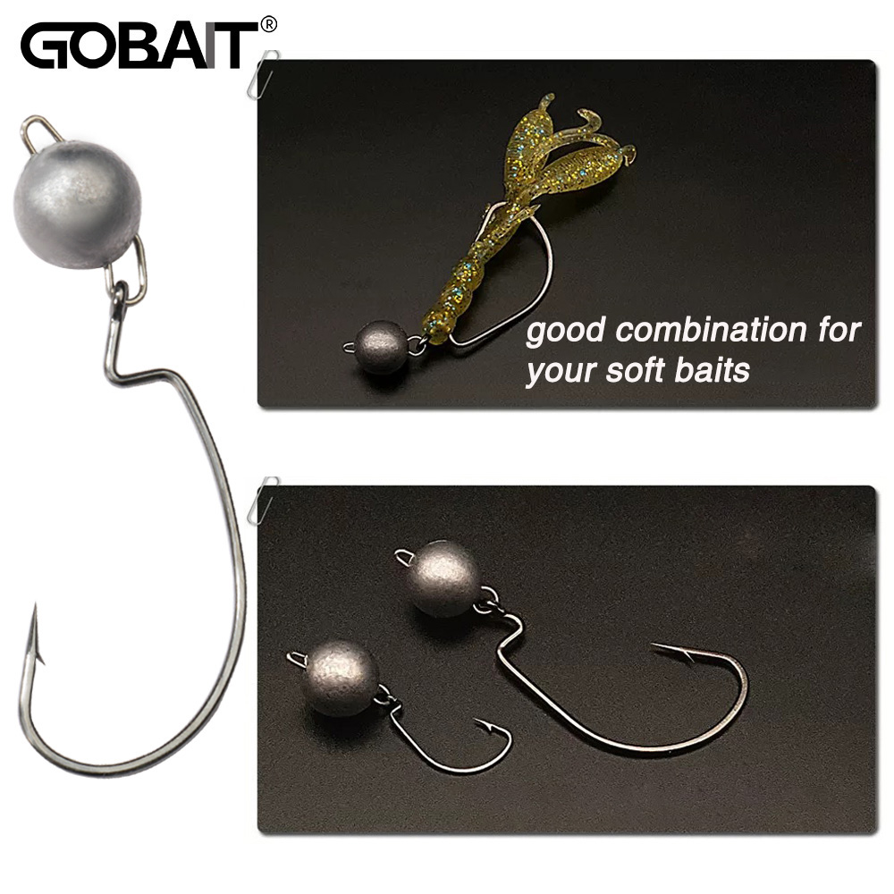 5 Buah Kait Cacing Kepala Jig  - Fishing Hook Weedless ulasan dan harga