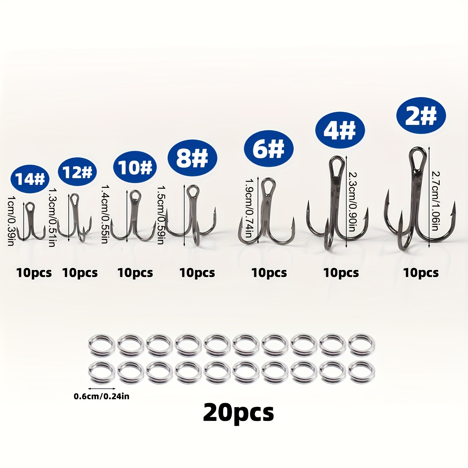90pcs/set Kit kail tiga mata d - Fishing Hook Circle ulasan dan harga