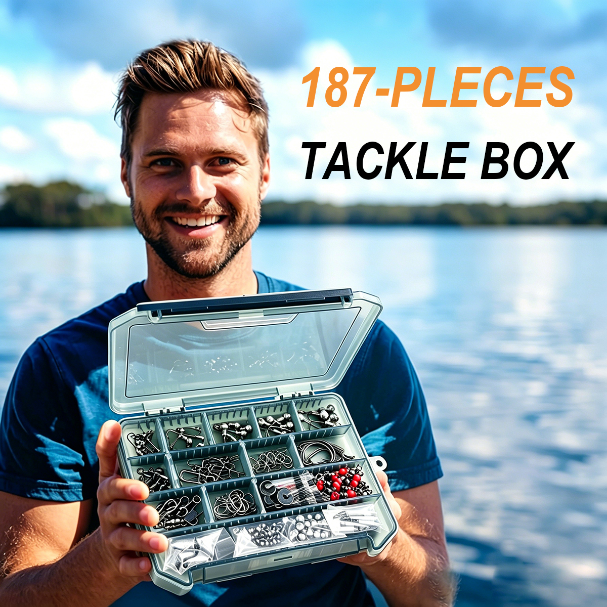 187pcs Perlengkapan Memancing  - Fishing Hook Box ulasan dan harga